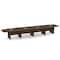 Officesource OS Laminate Conference Tables - Expandable Boat Shaped Conference Table with Slab Base OSCB18MW - alternate 2